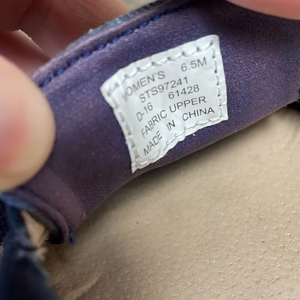Sperry Top Sider Blue Denim Women’s Sz 6.5M Slip On 2-Eye Boat Shoes